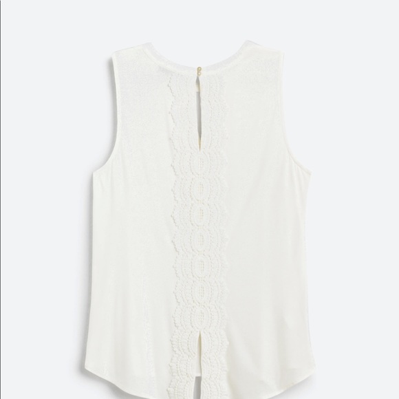 Stitch Fix Daniel Rainn White Quin Keyhole Crochet Top - Picture 2 of 6